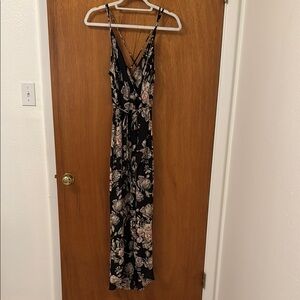 Astr Black Floral Maxi Dress